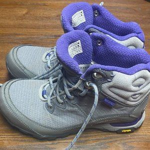 Ahnu by Teva Montara Womens Size 6 Waterproof Boots Grey/Purple Shoes High Top